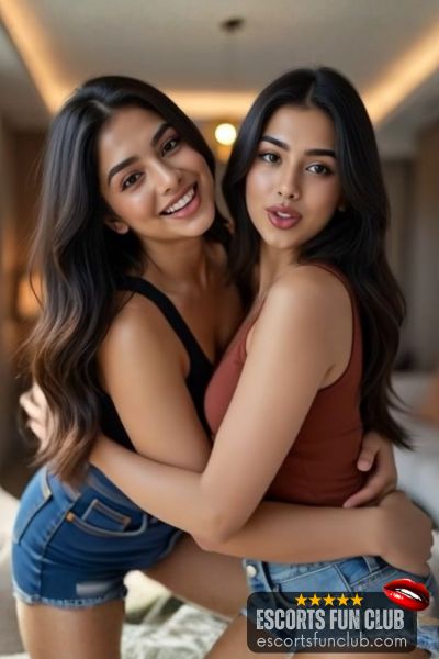 Aadhya and Ishani lesbian escorts Athwa Surat